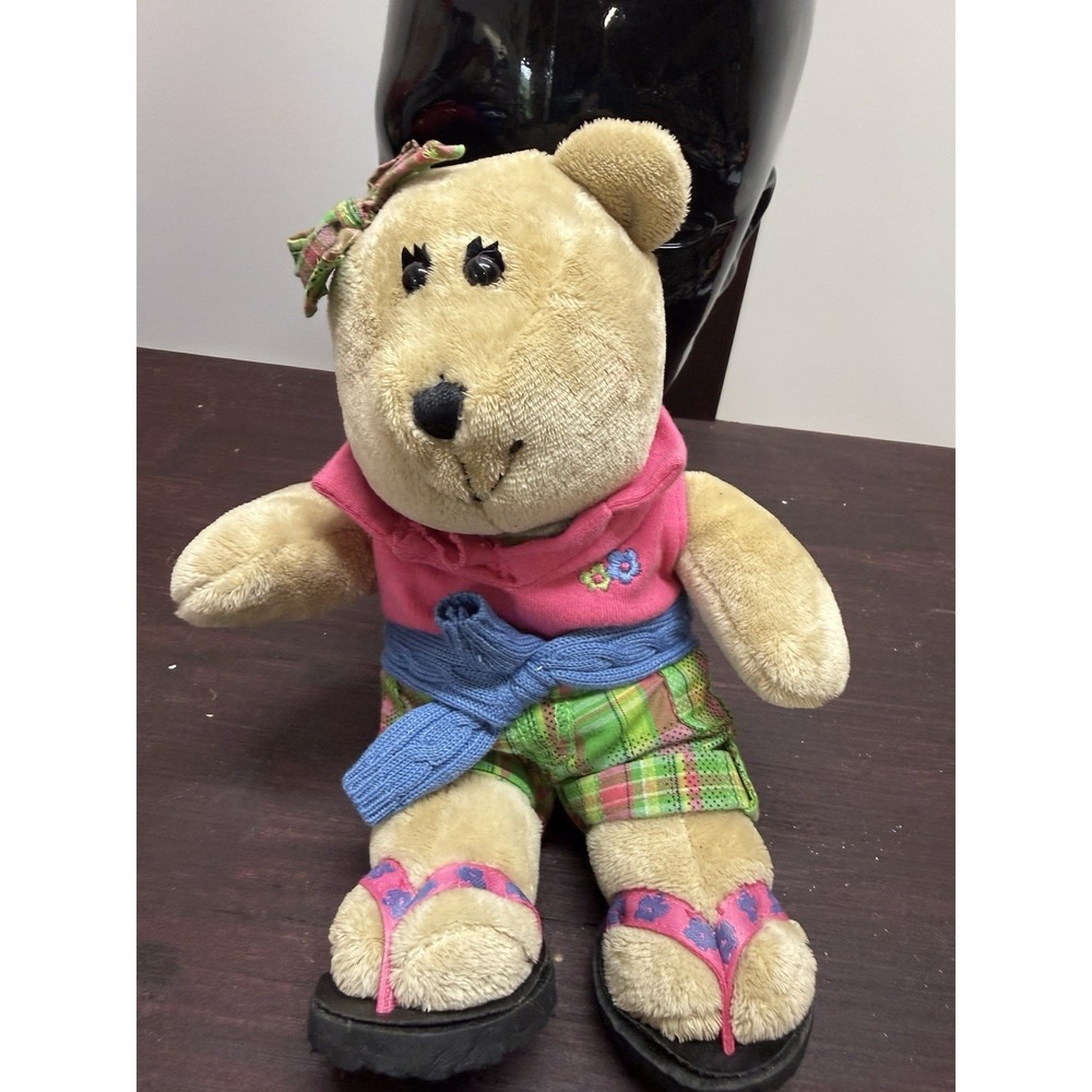 2007 Starbucks Bearista 62nd Edition Bear Stuffed Animal Hawaiian Plush Toy
